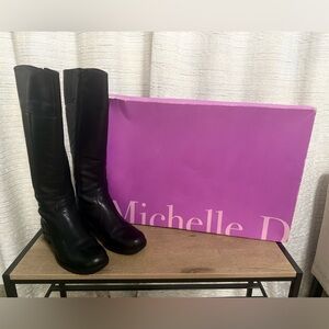 Michelle D Black Knee-High Boots